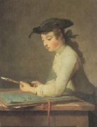 Jean Baptiste Simeon Chardin The Young Draftsman (mk05) oil on canvas